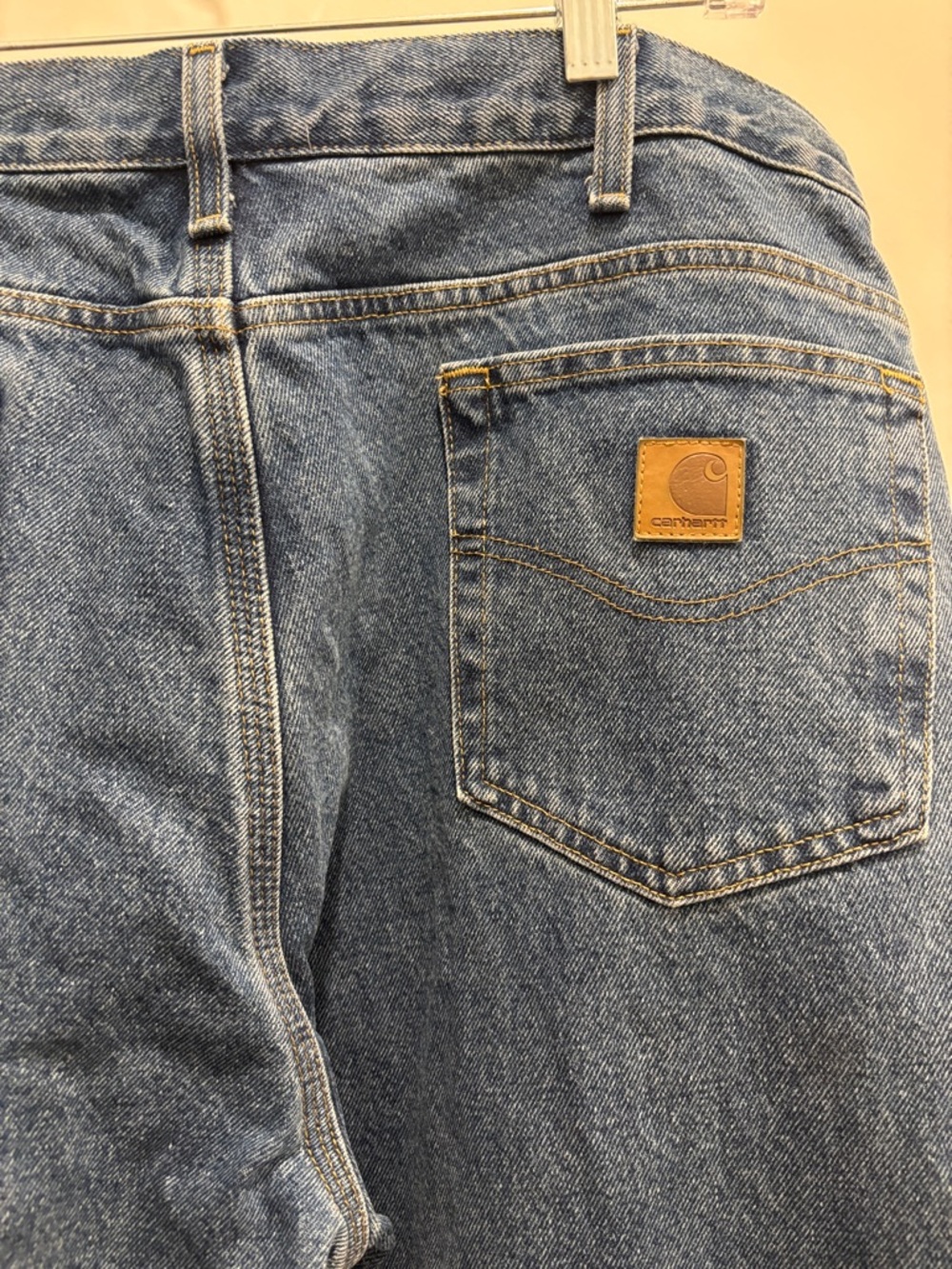 Carhartt Men's Straight Fit Denim Jeans in Blue Plaid Insulated 36X34 - Picture 5 of 5